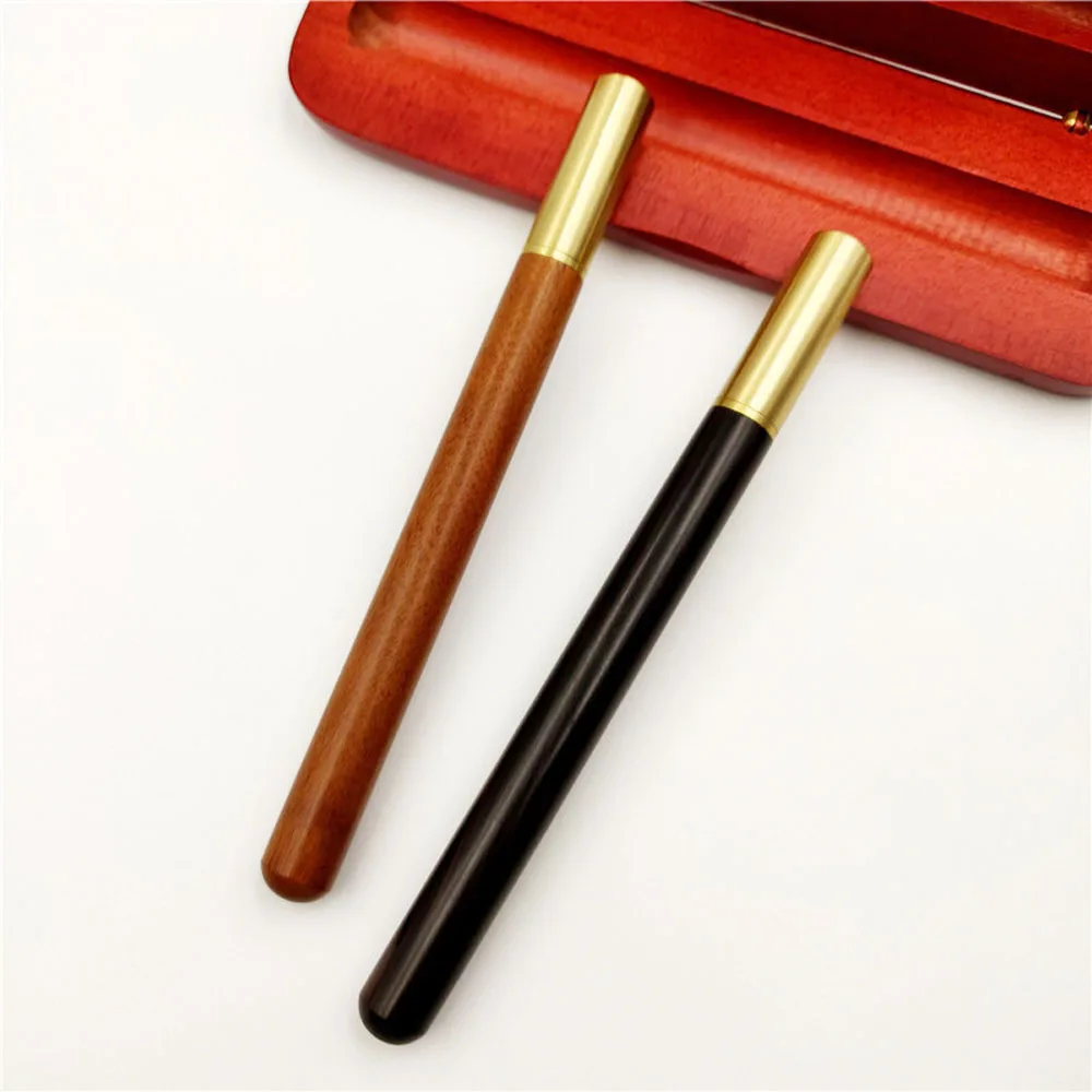 50pcs/Lot Luxury Quality Brand School Brass Brown Red Black GOLD Wood Roller Business Stationery Office Supplies