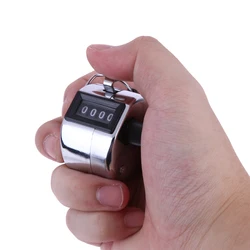 4 Digit Number Mini Hand Held Tally Counter Digital Golf Clicker Manual Training Counting Max. 9999 Counter Display