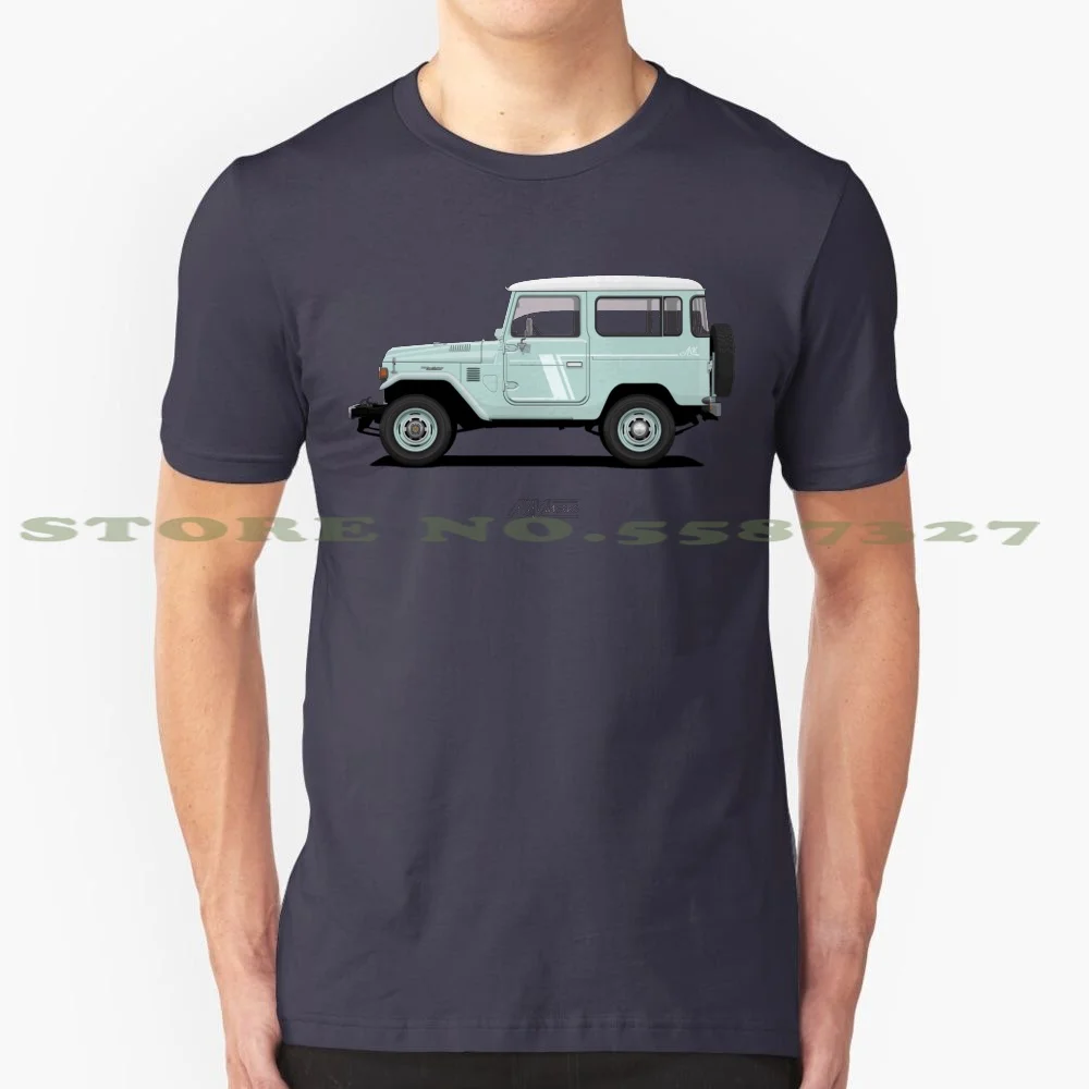 Land Cruiser Fj40 Hardtop Blue 100% Pure Cotton T-Shirt Hardtop Landcruiser Offroad Jdm Fj40 Fj45 Bj Overland Art Automotive