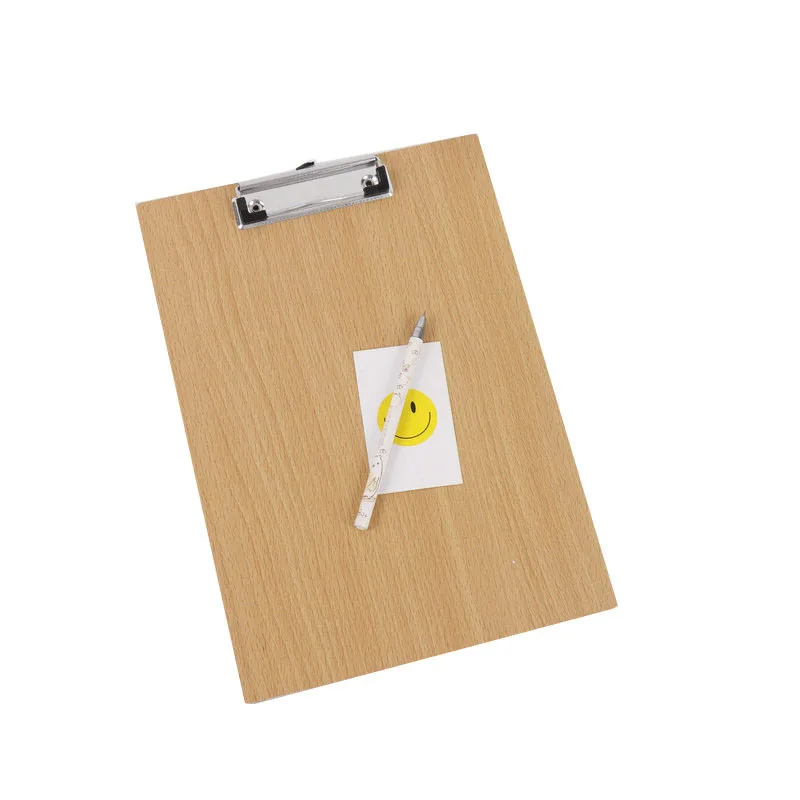 A4 A5 Size Wooden File Splint Clipboard Writing Board Student Painting Mat Hanging Folder Business Office Bill Clip Drawing Pad