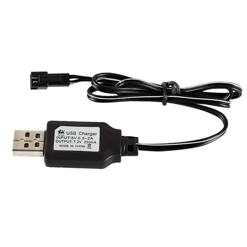 USB Charging Cable Ni-Cd Ni-MH Batteries Pack SM Plug Adapter 7.2V 250mA Output Remote Control Toy  E56B