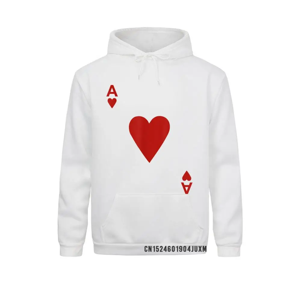 Ace Of Hearts Blackjack Cards Poker 21 A Men Sweatshirts Labor Day Street Hoodies Long Sleeve Funky Hoods Women