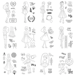 Fashion Dolls Stamp Set Various Dolls Girls Silicone Clear Stamps Stamps for DIY Scrapbooking Crafts Cards Making 2021 New