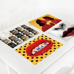 Tema E Variazioni Lady Face Table Mat Desk Decorative Pad Nordic Home Tablecloth Tableware Placemat for Dinner Table Plate Mat
