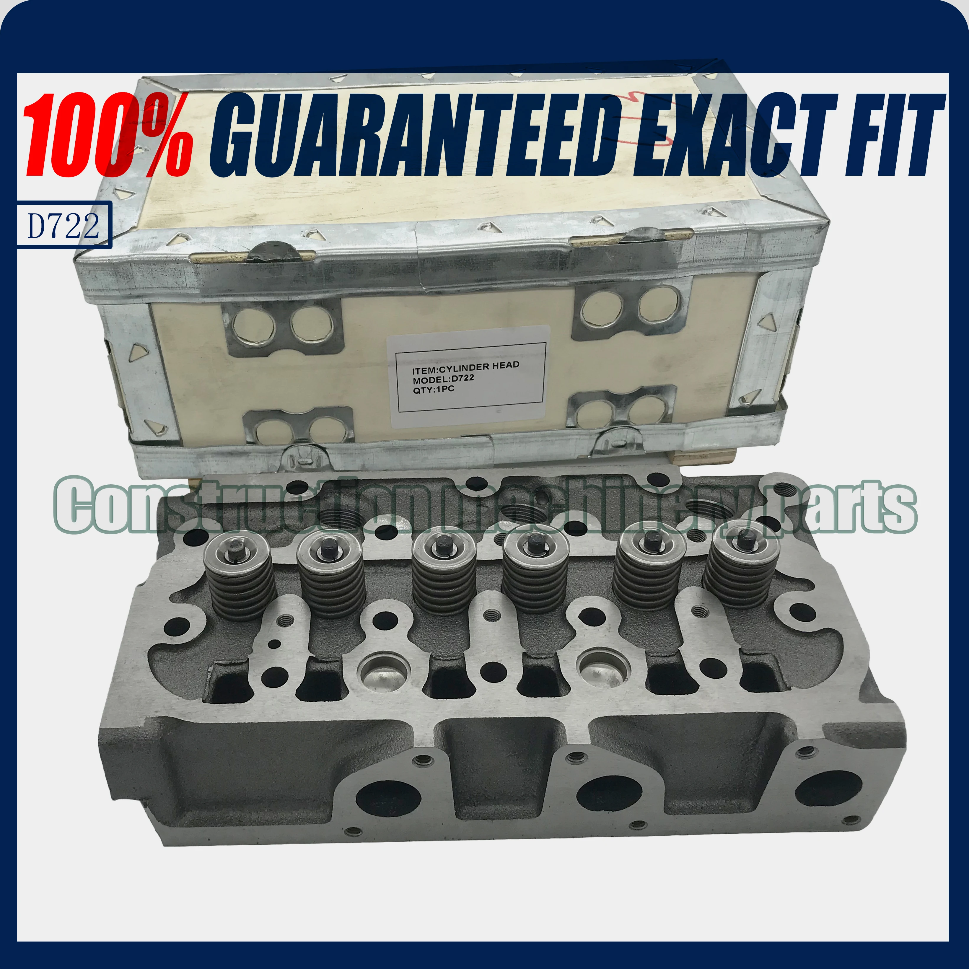 D722 Cylinder Head Assy With Head Gasket For Kubota Diesel