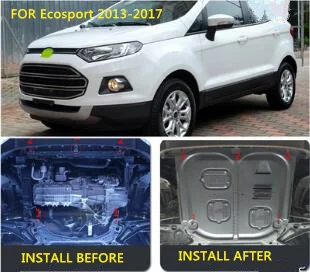 High quality manganese steel engine skid plate,motor bottom panel,splash guard,protective plate for Ford Ecosport 2013-2020