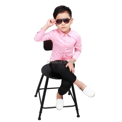 Shirts For Boys Brand Spring Autumn Kids Cotton Casual Shirts Children Blouse Clothing Boys Teenage Sports School Uniform Shirts