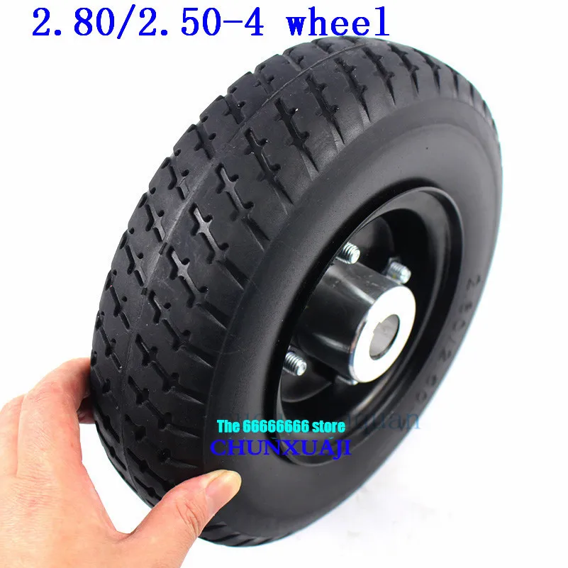 9\'\' solid tire wheel 2.80/2.50-4 Non-inflatable tyre+ keyway type hub for Gas / Electric Scooter ATV Elderly Mobility Scooter