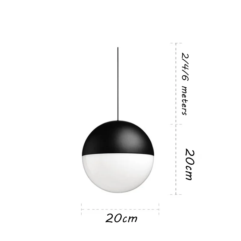 Imagem -06 - Bola de Vidro Moderna Luminária Led Longo Fio Luzes Suspensão Faça Você Mesmo Lustre Loft Decoração Cozinha Ilha Lâmpadas com Cabides