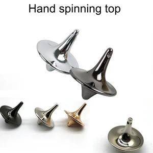 Totem Metal Silber Hand drehen Top, Fingerspitzen kleines Zyklon-Groskop, Anti-Stress-Zappel-Kinderspielzeug, heiße Filmgeschenke 8 Hauptverkaufsspitzen für Trofeus - №3