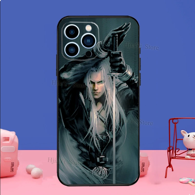 Final Fantasy Sephiroth Phone Case For iPhone 15 11 12 13 14 Pro Max Mini X XS XR 7 8 Plus SE2 Funda Coque Capa Cover