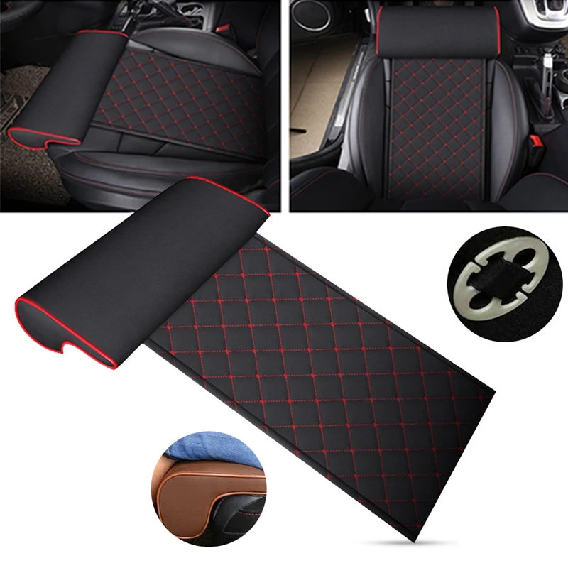 Automobile Seat Leather Leg Pad Support Extension Mat Soft Foot Support Leg Leather Cushion Knee Pad Memory Universal