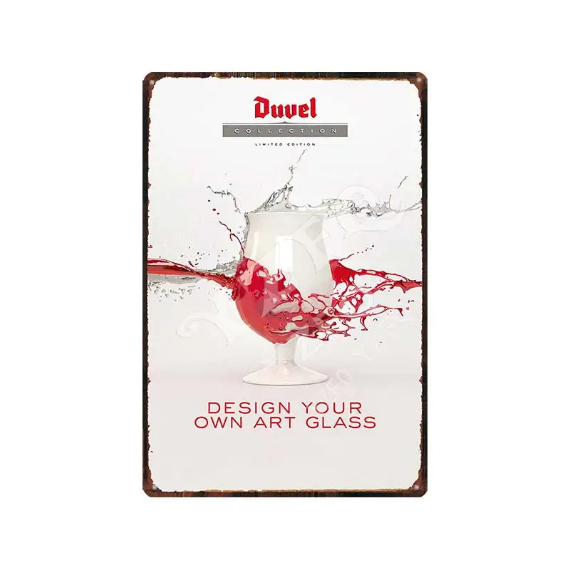 Belgium Beer Duvel Vintage Metal Tin Sign Retro Plates For Wall Bar Pub Art Kitchen Coffee Home Decor 8x12inch Gift DU-9287B