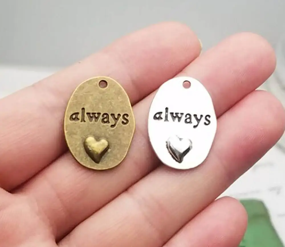 Colgantes inspirados en HP, suministros de bricolaje, chapados en plata antigua/bronce, siempre Snape y Lirio Patronus, 26mm, 20 unidades por lote