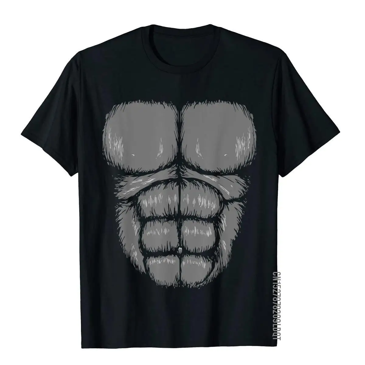 Halloween Funny Gorilla Monkey Belly Chest Costume Shirt T-Shirt Cotton Birthday Tops Shirts High Quality Mens T Shirt Youthful