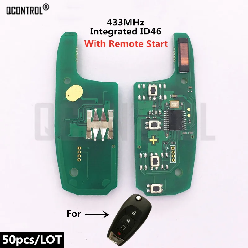 QCONTROL  Car Remote Control Key Electronic Circuit Board for Chevrolet Malibu Cruze Aveo 315MHz/433MHz with remote start