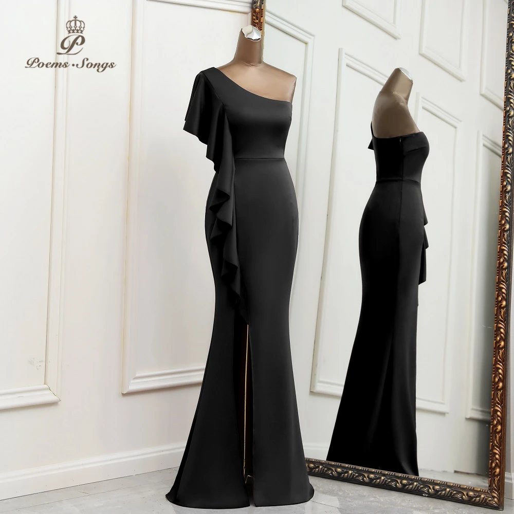 

Elegant one- shoulder Evening dresses prom dress robe de soiree de mariage robe longue Bridesmaid dress Party dress Night dress