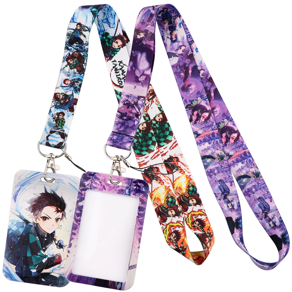 LB2129 Japanese Hot Anime Cosplay Cartoon Neck Strap Lanyards ID Badge Card Holder Keychain Cell Phone Strap Gift