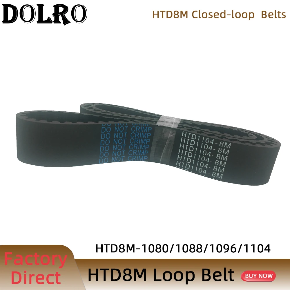 

HTD 8M synchronous belt C=1080/1088/1096/1104width 15/20/25/30/40/50mm Teeth 115 116 117 118 HTD8M Timing Belt 920-8M 928-8M