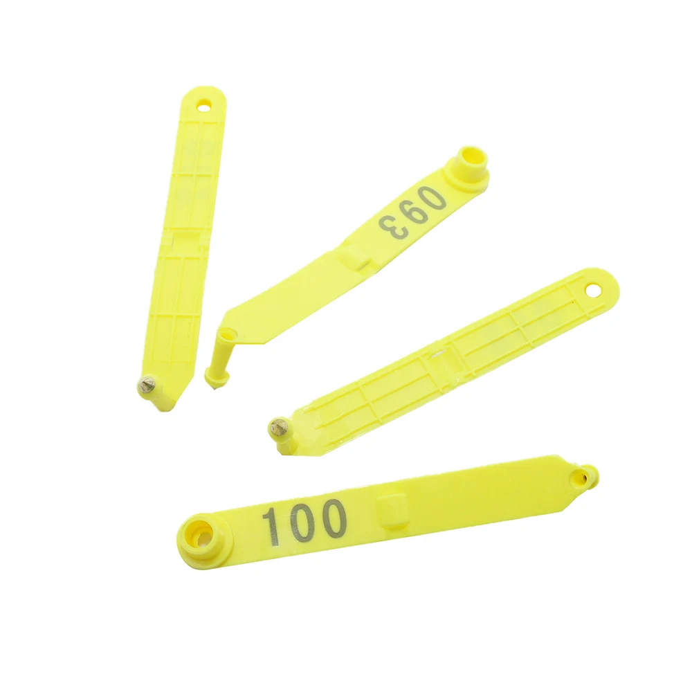 50Pcs สุนัขกระต่ายแกะหู Studs วัสดุยูรีเทนเลเซอร์โลหะทั้งพับความเหนียวดีปศุสัตว์สัตว์: