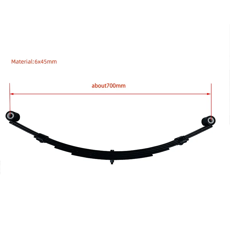 EGOTRAILER 1pair 5 LEAF SPRING TRAILER SLIPPER SPRING SUSPENSION SLIPPER EYE PAIR 500~750KG BLACK