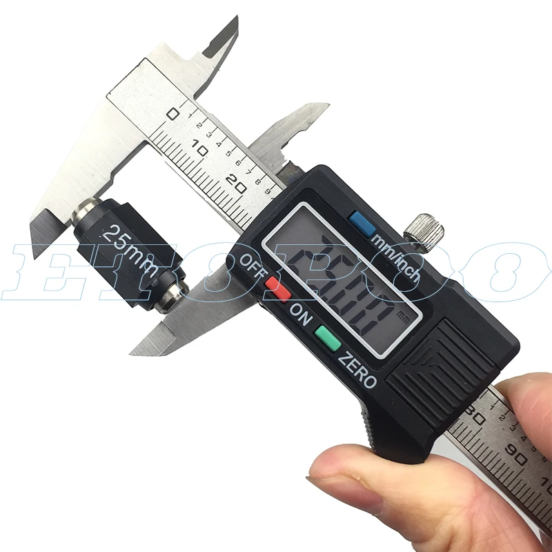 0-100mm 4inch stainless steel digital vernier caliper pocket plastic caliper mini gem caliper micometer thickness measure tool