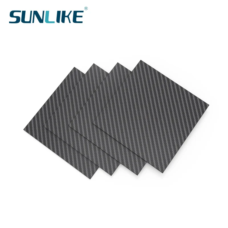 245MM X 300MM Matte Surface 3K Carbon Fiber Sheet Plate Panel 0.5mm 1mm 1.5mm 2mm 3mm 4mm 5mm High Composite Hardness RC Model