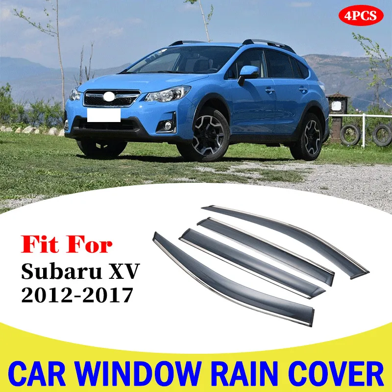 

Автомобильный козырек от дождя для Subaru XV 2012-2017, навес, обшивка, боковой оконный дефлектор, дверь, дождь, солнцезащитный экран, аксессуары