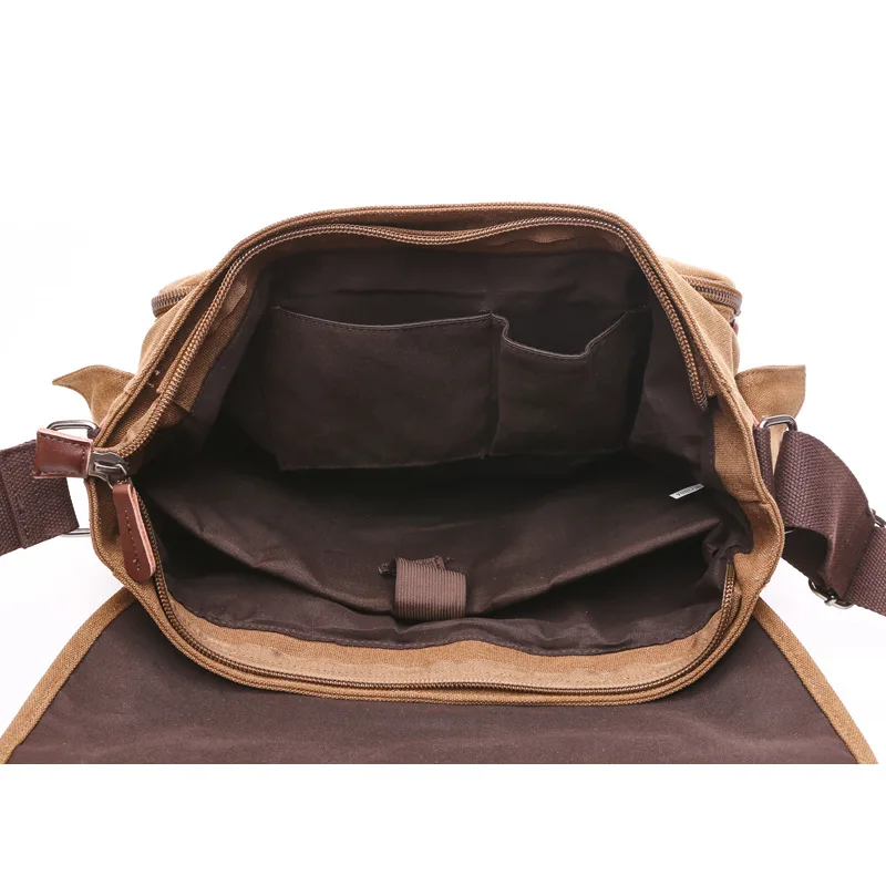 Scione Canvas Mens Crossbody Bags Male Luxury brand Messenger Bag Cross Body Men's Satchel Pack Laptop Shoulder Bag For Men