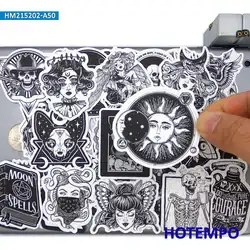 50Pieces Fantasy Art Decals Gothic Totem Witch Skull Demon Funny Stickers for Phone Luggage Guitar Car Motorcycle Laptop Sticker