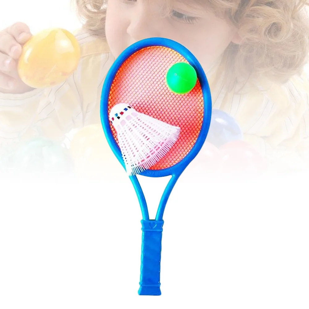 Badminton Tennis Rackets Balls Set Children Kids Outdoor Sports Parent-Child Sports Educational Sports Game Toys for Children Bo