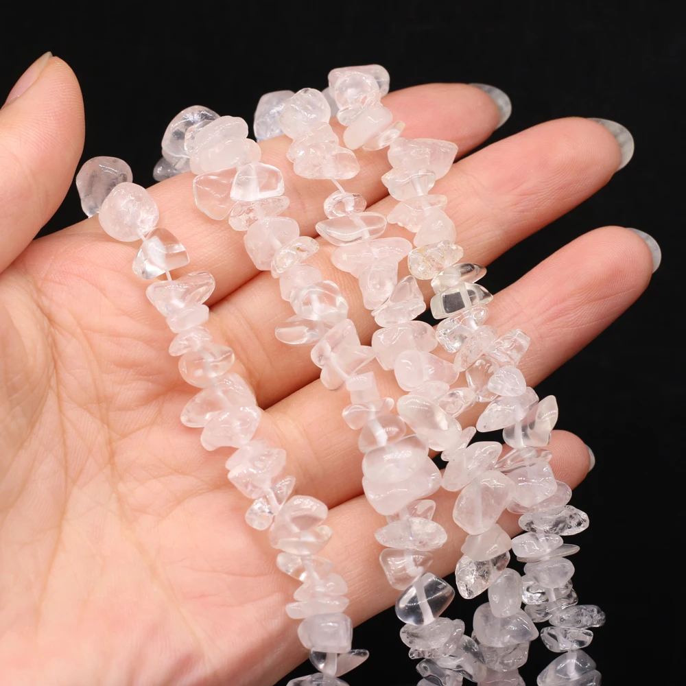 

Natural White Crystal Stone Semi-precious Stone Gravel Charm Bead Making DIY Exquisite Necklace Bracelet Length 40cm