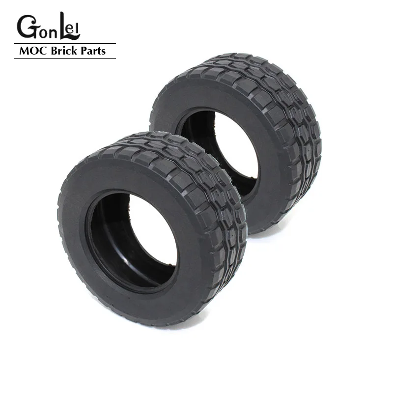 2-4Pcs Per Lot Technical Wheels and Tyres 92912 Tyre 94.3x38 R 15038 Wheel 56x34 Racing Medium 6 Pin Holes DIY Bricks Parts Toys