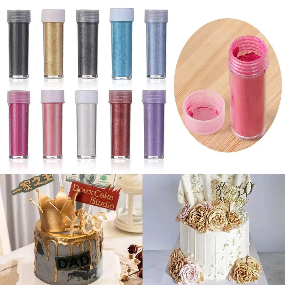 2g Fondant Bakeware Mousse Cake Baking Color Chocolate Decoration Cake Decorating Tool Glitter Powder Golden Powder