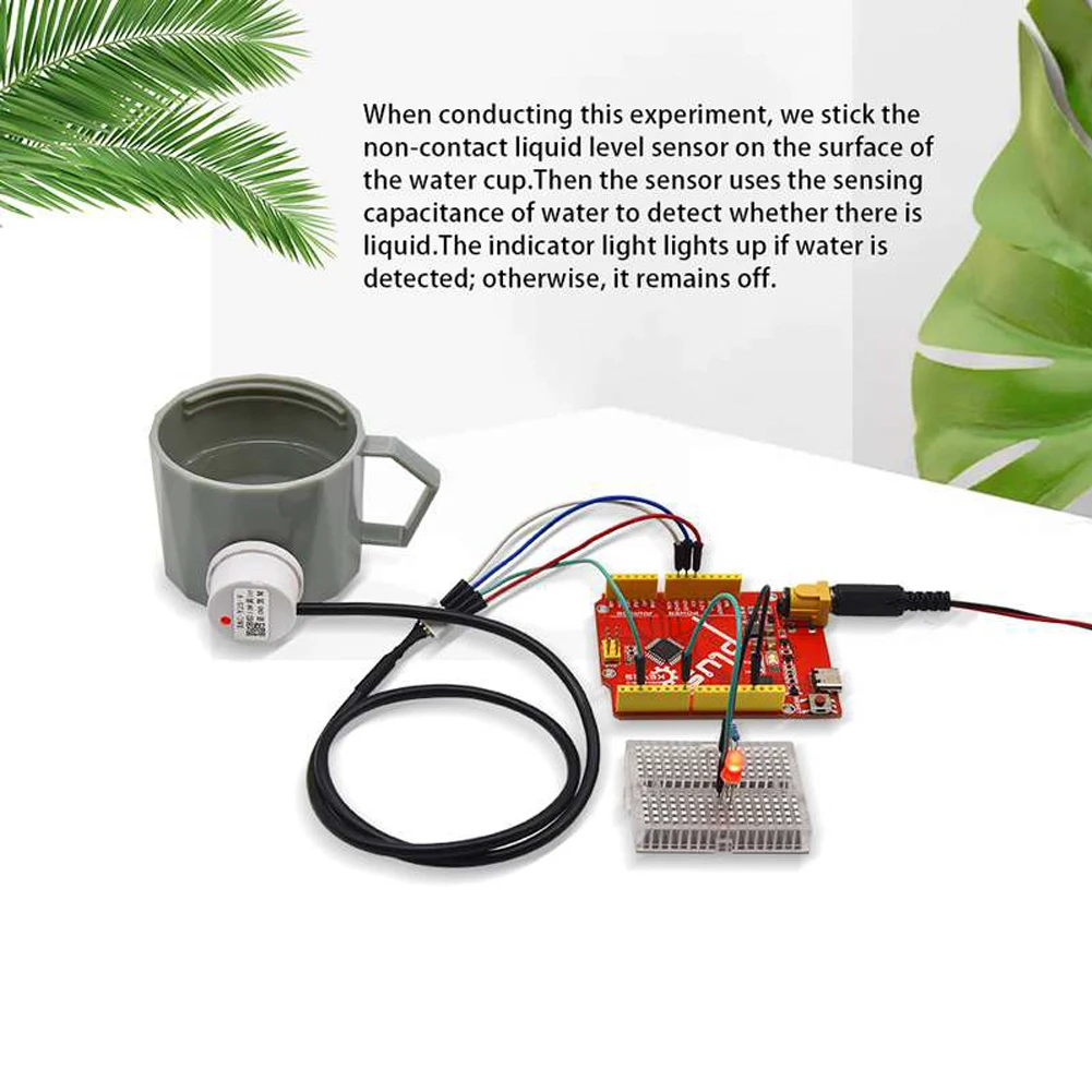 Uscita NPN di sostegno 5-24V 50CM della macchina del caffè di Keyes XKC-Y25-V sensore di livello liquido senza contatto IP67 per il serbatoio di acqua