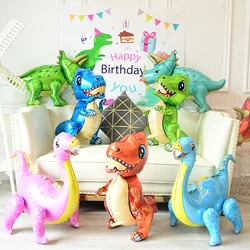 1pc Large 4D Dinosaur Foil Balloons Green Dinosaur Standing Dragon Birthday Party Decorations Kids Supplies Boy Toys Air Globos