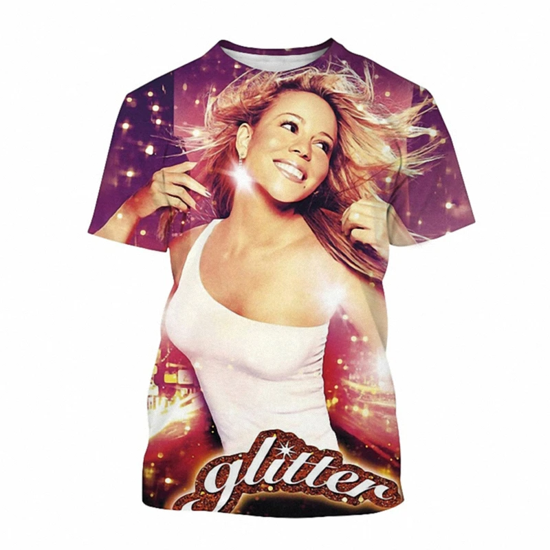 Mariah Carey 3D Printed T Shirt Men Women Summer Fashion Casual Short Sleeve T-shirts Harajuku Streetwear Oversized T-shirt