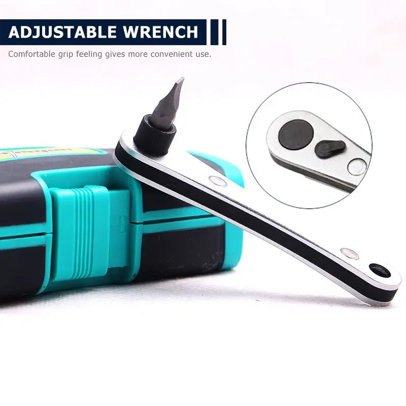 18Pcs chiave a cricchetto 6-13mm chiave a bussola regolabile Torx con intaglio Phillips dadi dadi Set di chiavi riparazione strumenti per biciclette