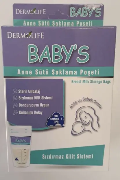 Dermolife Baby's Breast Milk Storage Bag S-Locked System-Which Have Been Sterilized