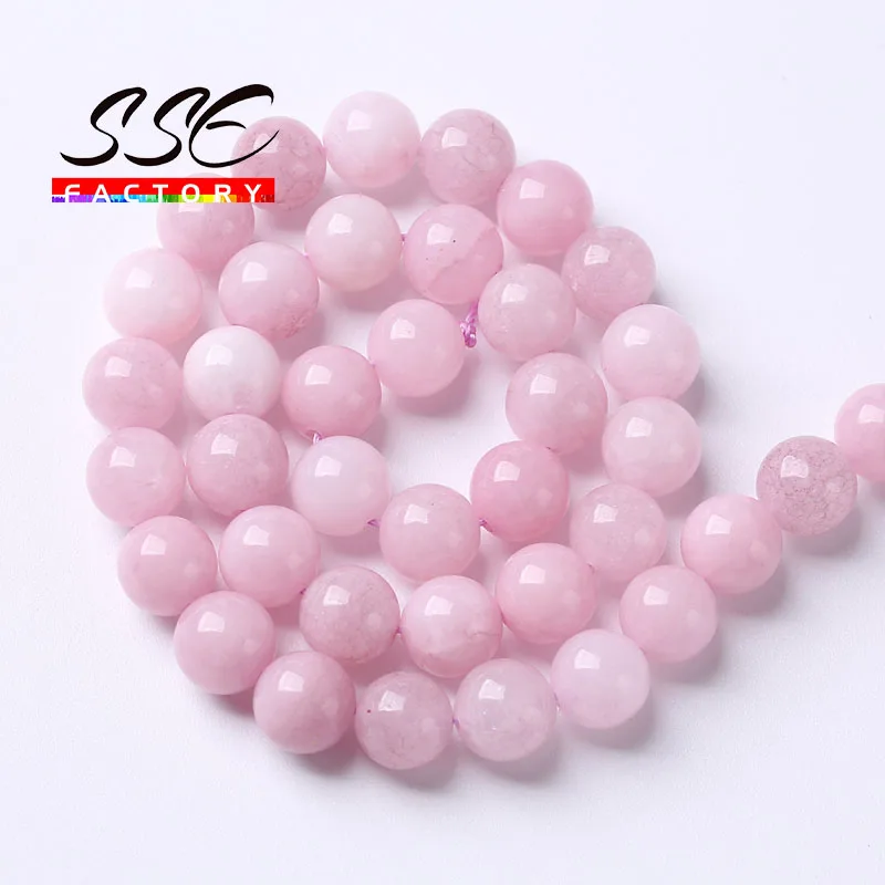 Whlolesale Naturalne koraliki Kunzite Okrągłe luźne koraliki dystansowe do tworzenia biżuterii 6 8 10mm DIY Bransoletki Naszyjniki Akcesoria — zdjęcie 7