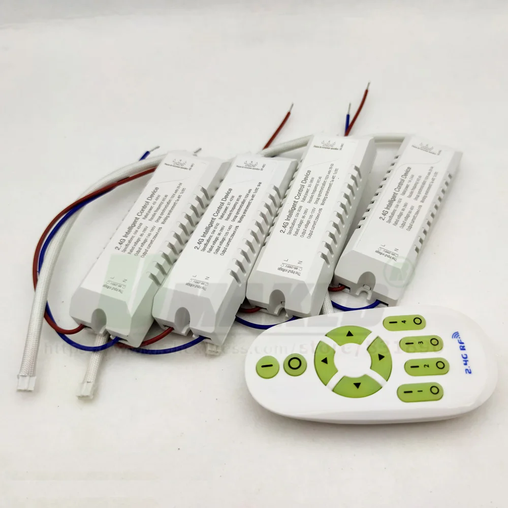 2Set 48W 110V 220V LED Driver Intelligent 2.4G Wireless RF Remote Controller lighting Transformers 43-48W For Ceiling Lamp DIY