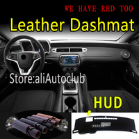 for Chevrolet chevy camaro ss zl1 rs z28 2010 2011 2012 2015 Leather Dashmat Car Styling Covers Dash Mat Dashboard Cover Carpet