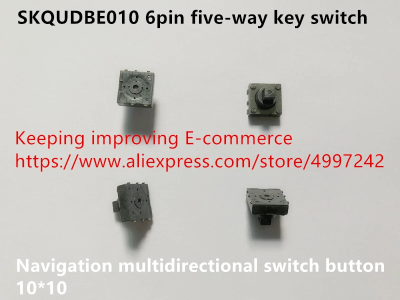 Original new 100% SKQUDBE010 6pin five-way touch switch navigation multidirectional switch 10*10MM