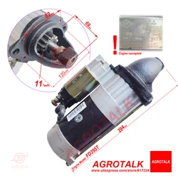 Starter motor for Taishan tractor with Feidong FD295T / FD2100T / FD395T for tractor like TS254 / TS304 / KM454