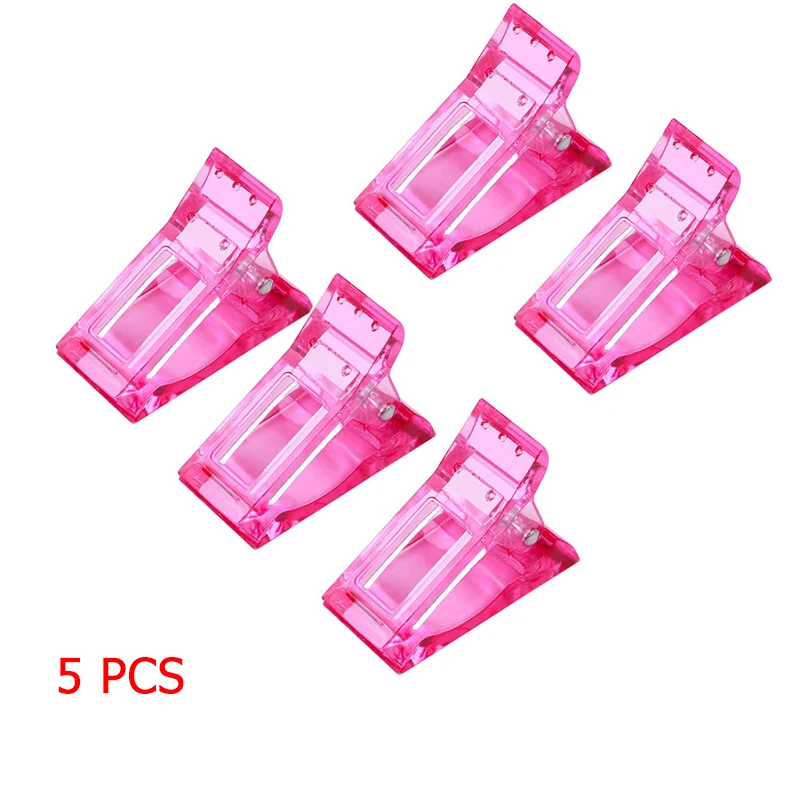 1/5/10 Pcs  Nail Clip Acrylic Nail Plastic Finger Polish Extension Tips Quick Building UV Gel LED Manicure Art Builder Tool