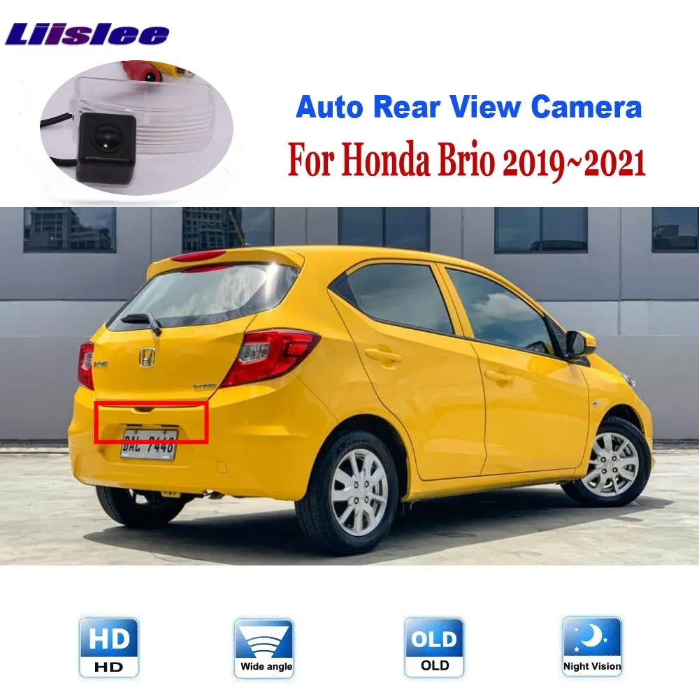 

Для Honda Brio 2019 2020 2021 Автомобильная камера заднего вида, резервная задняя парковочная Автомобильная HD фотокамера, комплект аксессуаров