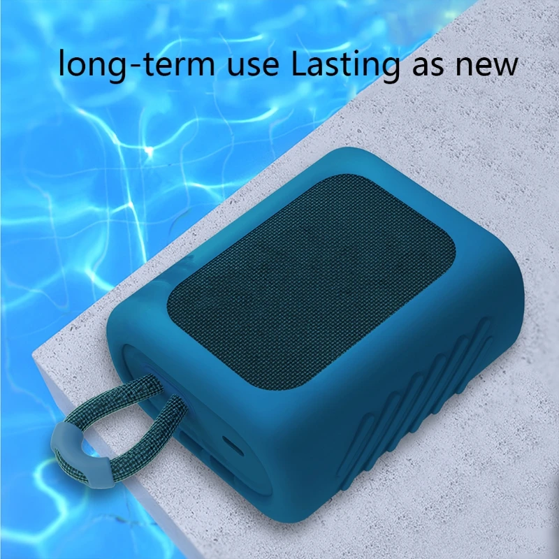 Capa protetora de silicone colorida à prova de poeira, capa com mosquetão para-jbl go 3 go3 acessórios de alto-falante bluetooth