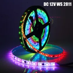 DC 12V WS2811 Led Strip adresowalne SMD 5050 taśma Led RGB kolorowy wodoodporny elastyczny lampa wstążkowa do dekoracji wnętrz