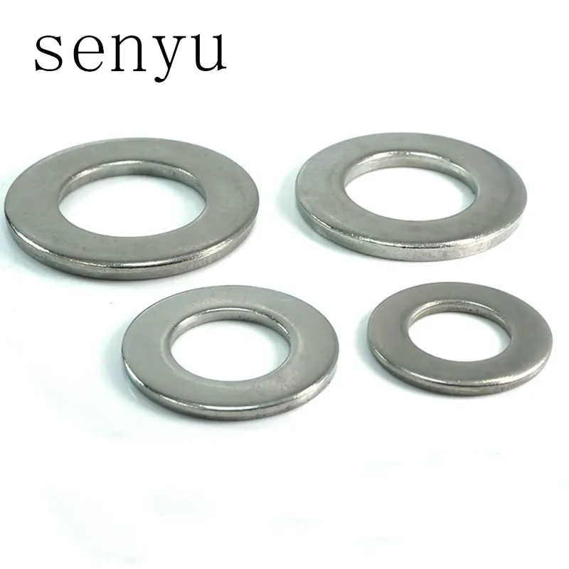 luhuichang Stainless Steel Flat Washer Plain Gasket for M1.6 M2 M2.5 M3 M3.5 M4 M5 M6 M8 Washing Machine Ring Spacer GB97