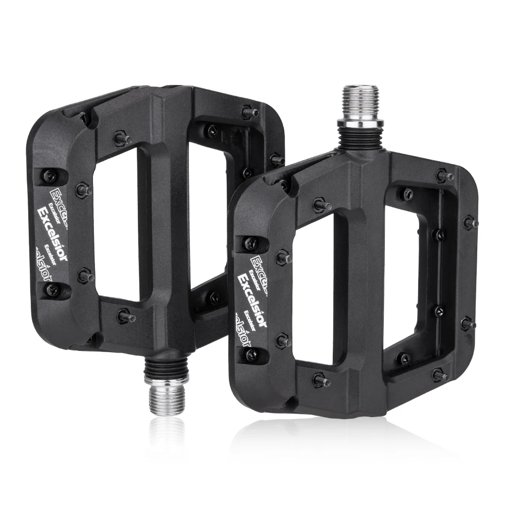 

Black MTB Bike Pedal Nylon 2 Bearing Composite 9/16 MT Bike Pedals High-Strength Non-Slip Road Bicycle Pedals